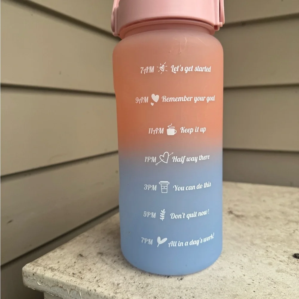 Gradient Pink and Blue Water Bottle